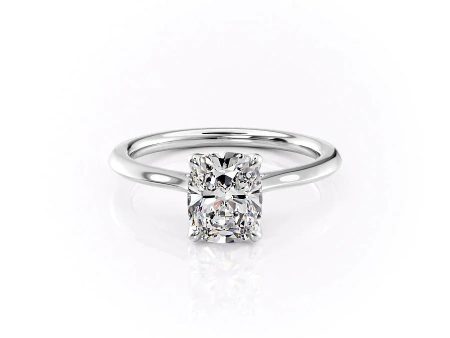 The Madison Set With A 3 Carat Elongated Cushion Lab Diamond For Sale