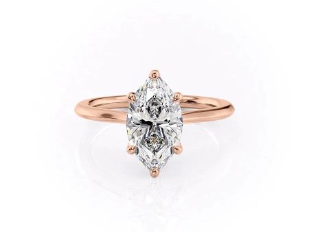 The Madison Set With A 2.5 Carat Marquise Lab Diamond For Cheap