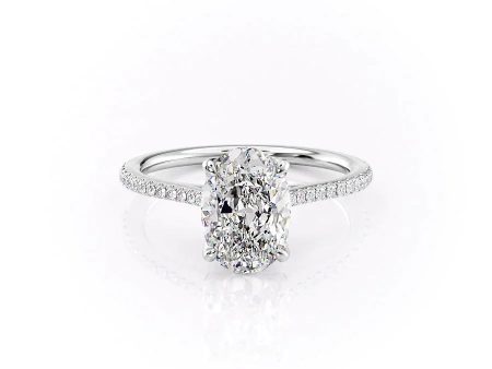 The Pave Madison Set With A 1 Carat Oval Lab Diamond Sale