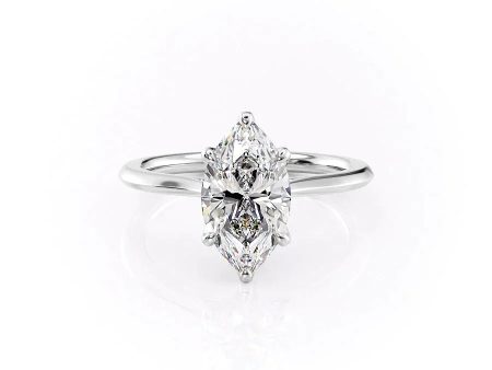 The Madison Set With A 3 Carat Marquise Lab Diamond For Discount