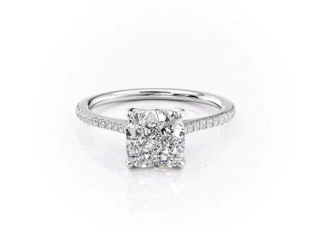 The Pave Madison Set With A 1.5 Carat Cushion Lab Diamond Fashion