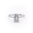 The Pave Madison Set With A 1.5 Carat Emerald Lab Diamond on Sale