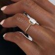 The Madison Set With A 1 Carat Elongated Cushion Lab Diamond For Sale