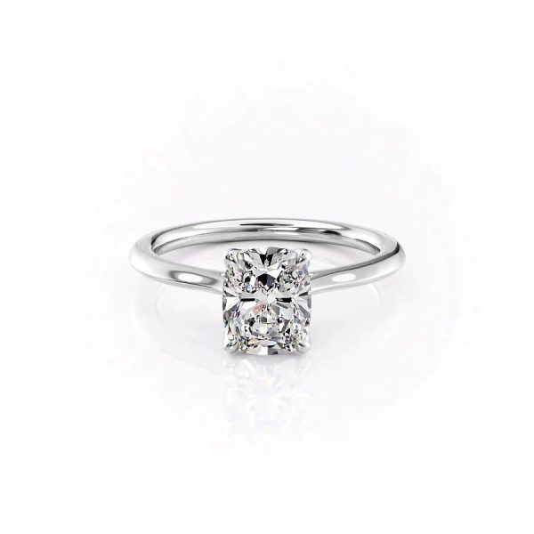 The Madison Set With A 1 Carat Elongated Cushion Lab Diamond Online now