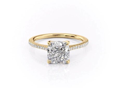 The Pave Madison Set With A 1.5 Carat Cushion Lab Diamond Discount