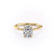 The Madison Set With A 1 Carat Elongated Cushion Lab Diamond For Sale