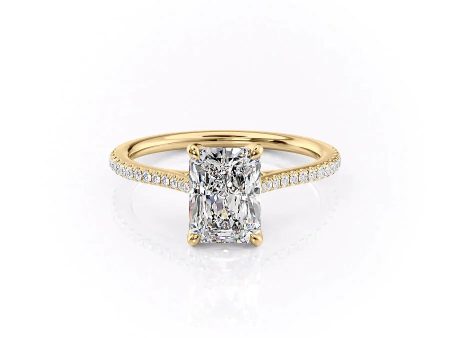 The Pave Madison Set With A 1.5 Carat Radiant Lab Diamond Sale