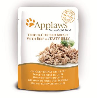 Applaws Cat Chicken Beef in Jelly 70g pouch Fashion