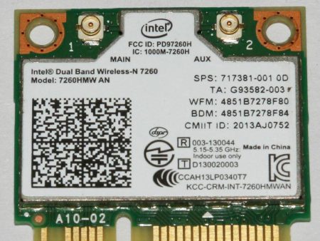 New Acer Intel Wireless Wifi WLAN + BT 4.0 Card 7260HMW AN 717381-001 Hot on Sale