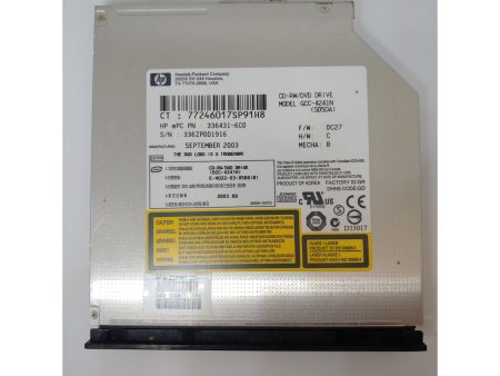 HP CD   DVD Optical Drive Sourced from Working Laptop GCC-4241N (S05DA) 336431-6C0 For Discount